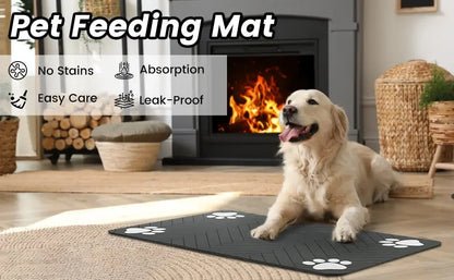 Absorbent Waterproof Food & Water Bowl Placemat