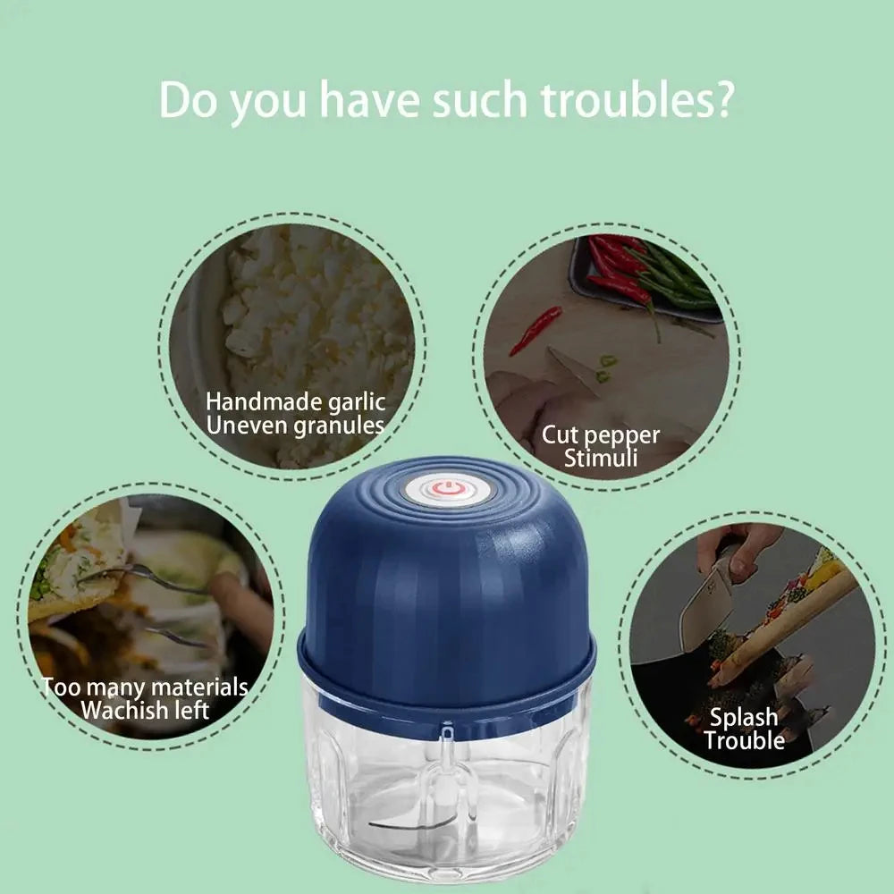 USB Portable Electric Garlic Chopper 260ML