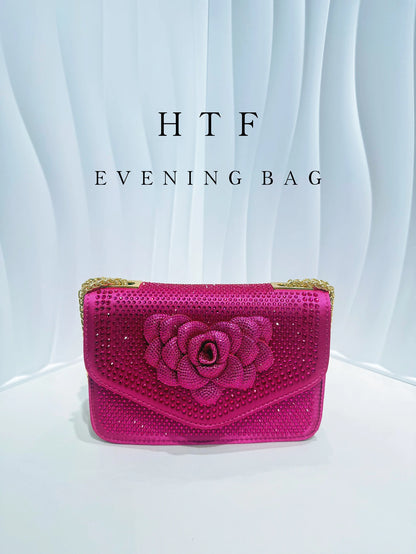 Glitter Crystal Evening Clutch Bag