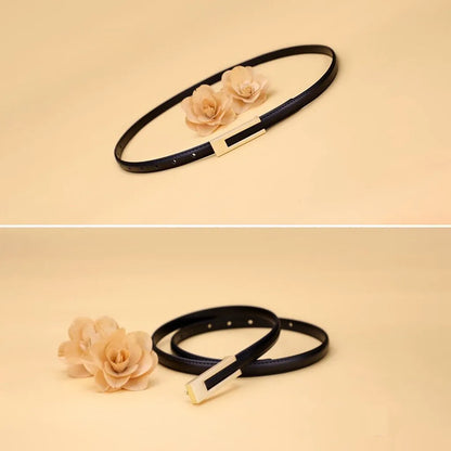 Women’s Thin PU Leather Waist Belt