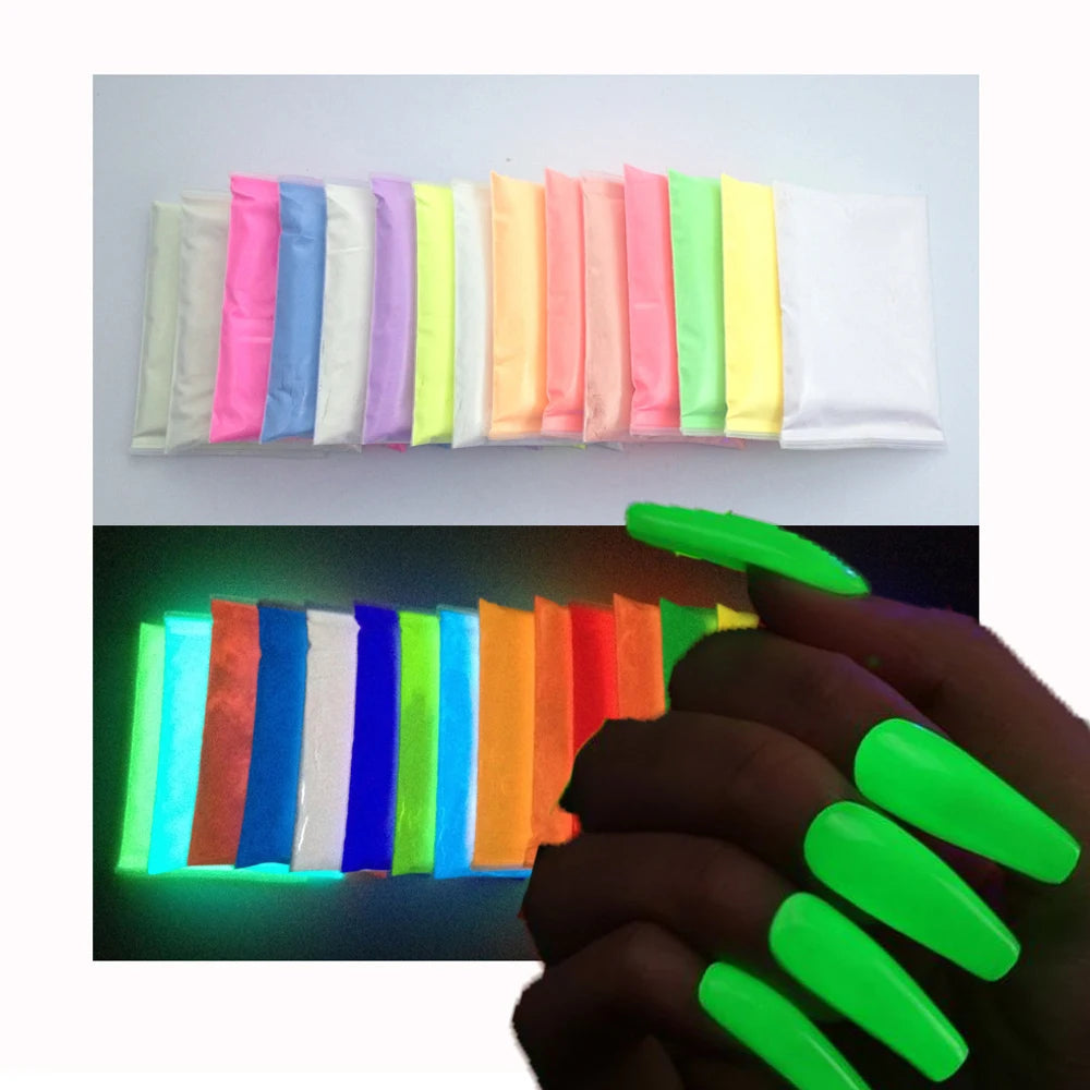 Glow In The Dark Nail Glitter Powder