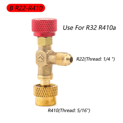 R410A & R22 Refrigerant Charging Safety Valve Adapter
