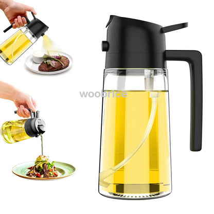2-in-1 Oil Sprayer & Dispenser Bottle for Cooking