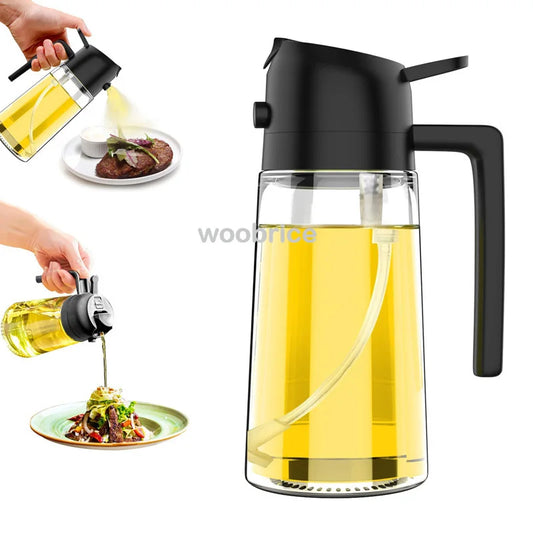 2-in-1 Oil Sprayer & Dispenser Bottle for Cooking