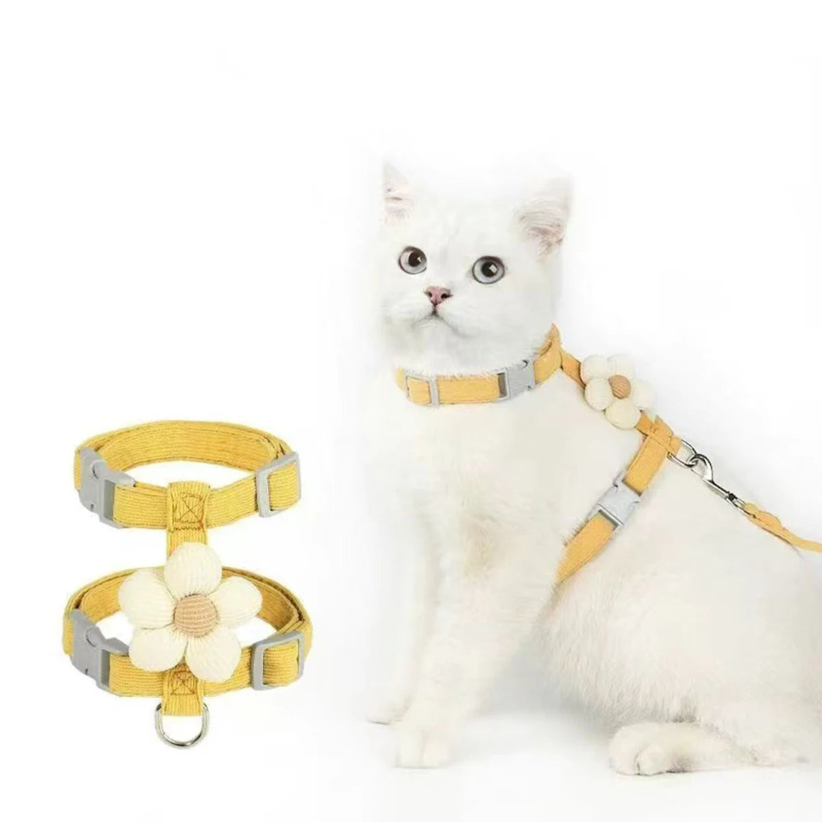 Breathable Adjustable Dog & Cat Harness with Leash Set