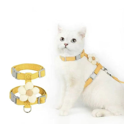 Breathable Adjustable Dog & Cat Harness with Leash Set