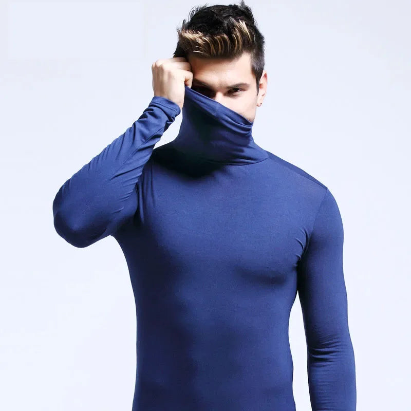 Men’s High-Neck Thermal Long Sleeve Shirt
