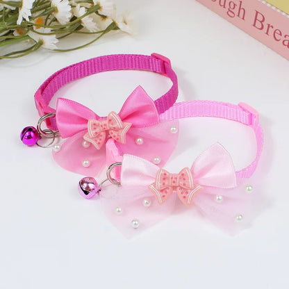 Adjustable Pet Dog Bow Collar