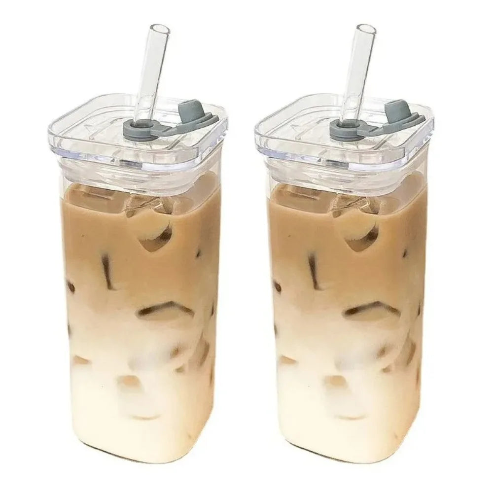 Square Glass Coffee Tumbler Set