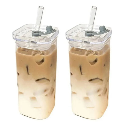 Square Glass Coffee Tumbler Set