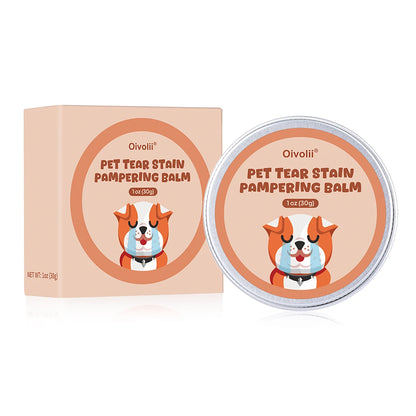 Pet Tear Stain Remover Balm with Applicator Brush