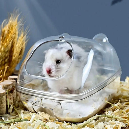 Transparent Hamster Sand Bath House
