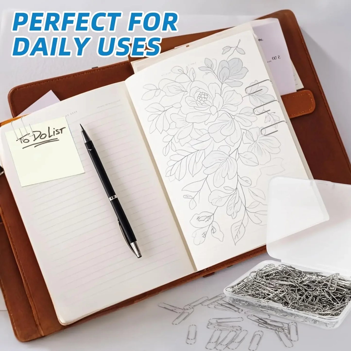 Pastel Metal Paper Clips Set