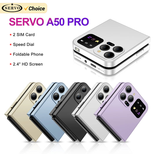 A50 Pro Dual SIM Flip Phone with Torch & Call Recording