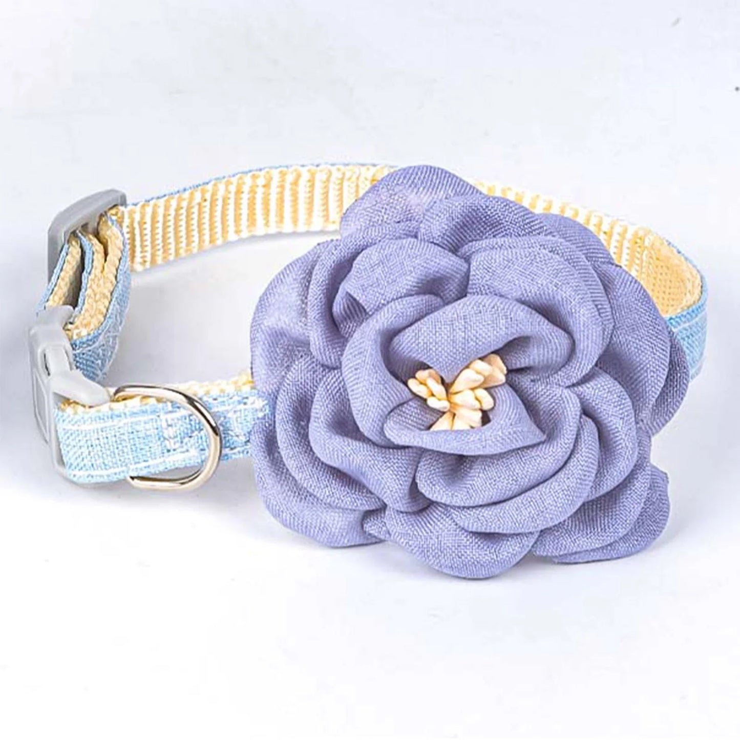 Adjustable 3D Flower Pet Collar for Cats & Small Dogs