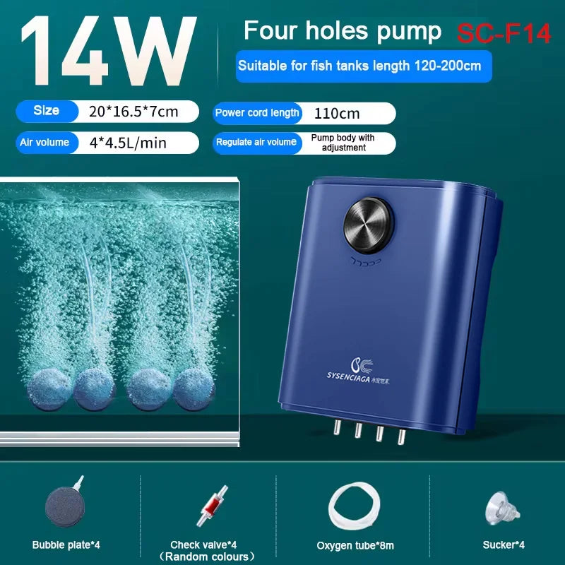 Silent Aquarium Oxygen Air Pump