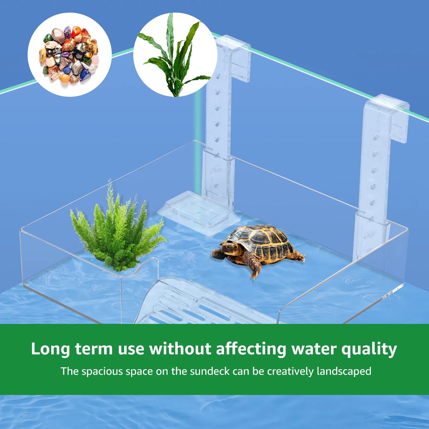 Adjustable Acrylic Turtle Basking Platform