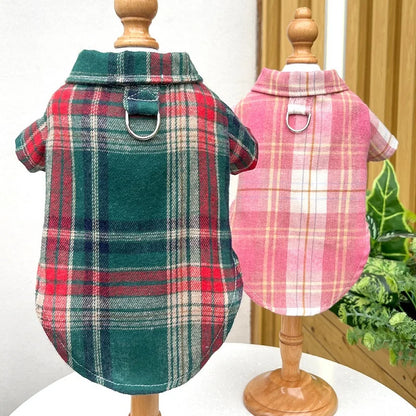 Classic Plaid Dog Shirt