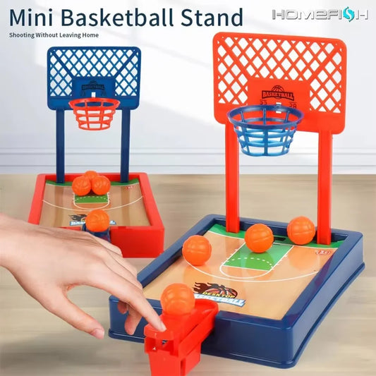 Mini Basketball Machine Desktop Portable Travel Game Set