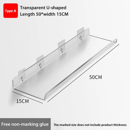Wall-Mounted Acrylic Storage Rack