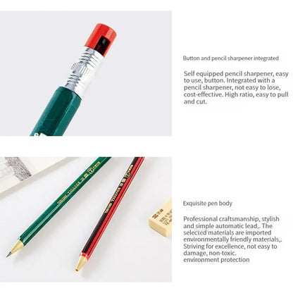 2.0mm Mechanical Pencil Set with 2B Leads & Sharpener
