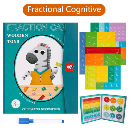 Children Magnetic Fraction Learning Math Toy