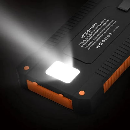 Waterproof Solar Power Bank with Dual USB