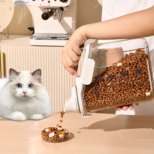Premium Airtight Pet Food Storage Container with Measuring Cup