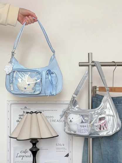 Y2K Transparent Ita Shoulder Bag