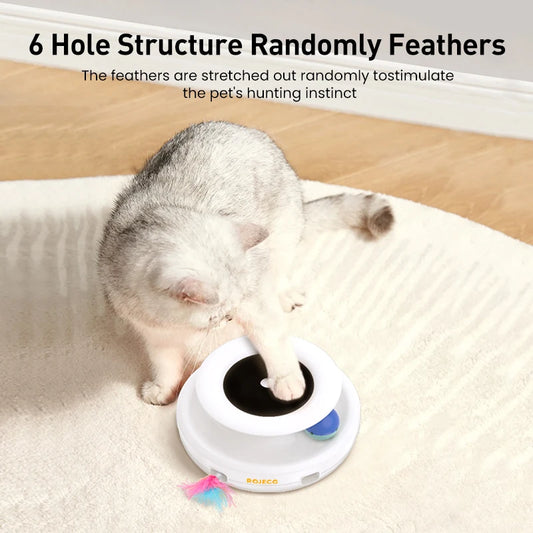 2-in-1 Automatic Cat Teaser & Rolling Ball Toy