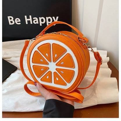 Citrus Slice Round Crossbody Bag