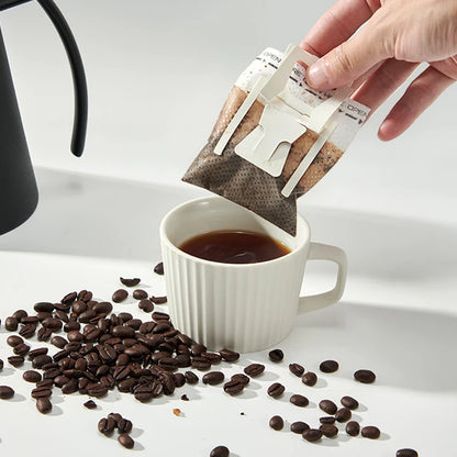 Portable Single-Serve Drip Coffee Filter Bags for Fresh Brew Coffee & Tea