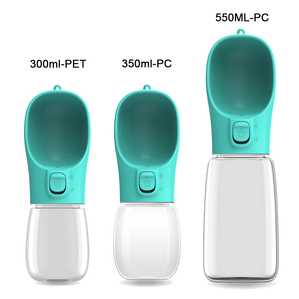 Leak-Proof Pet Water Bottle with Built-In Bowl
