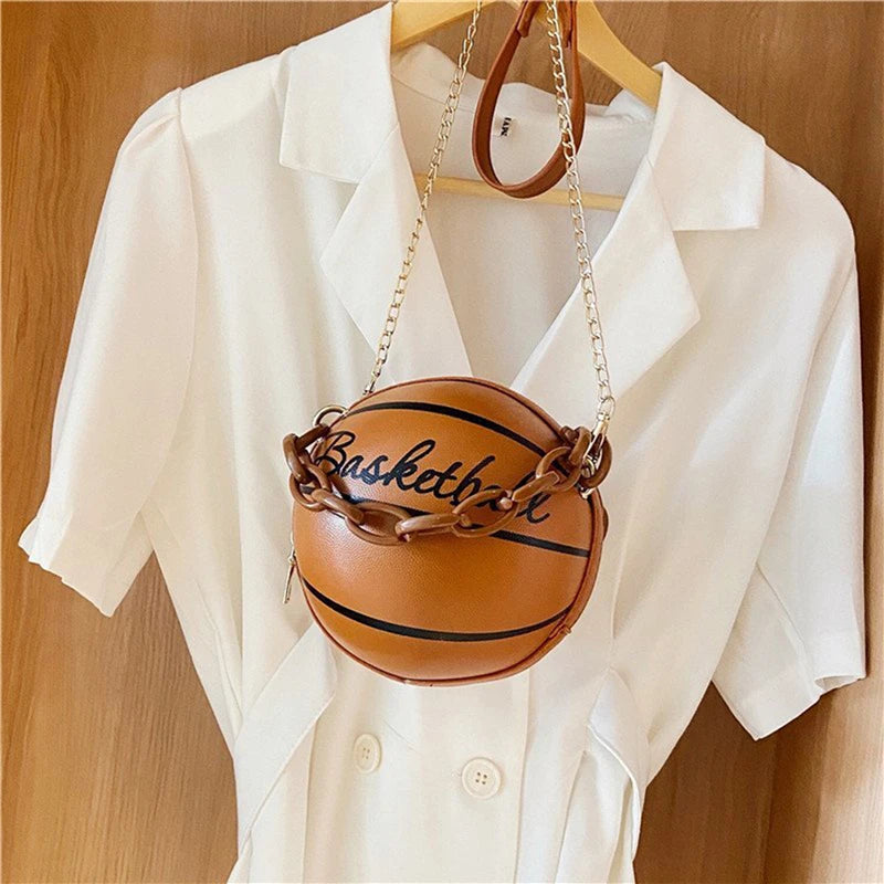 Ball Round Basketball Shape Small Handbag