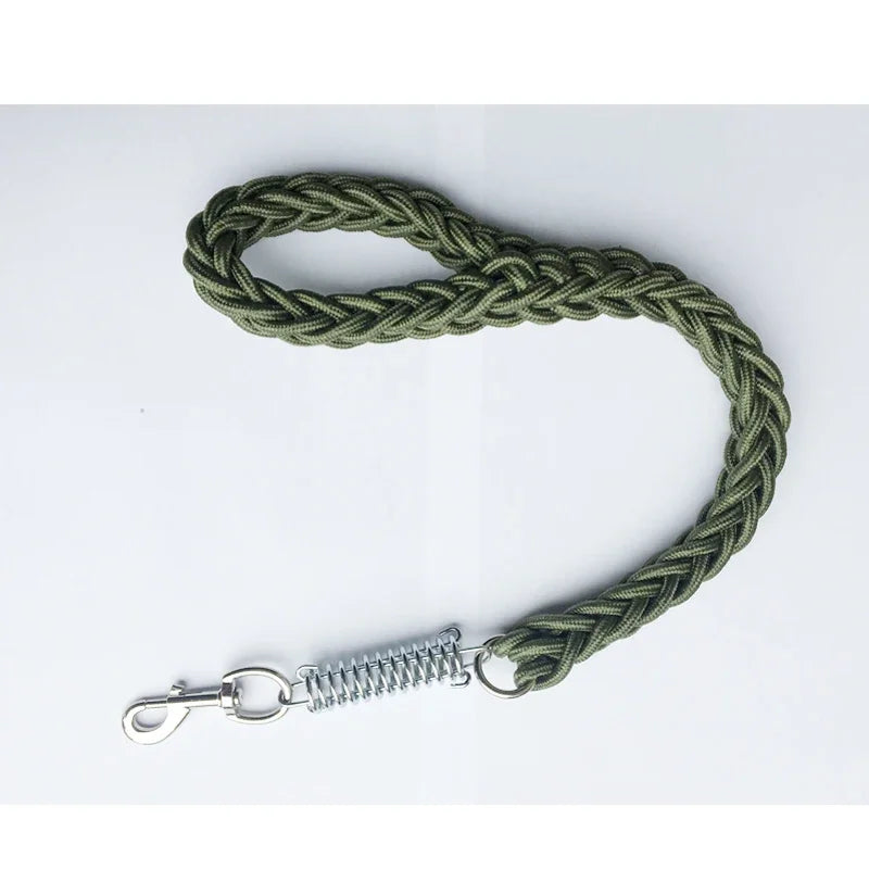 Shock Absorbing Dog Leash – Braided Nylon Training Lead