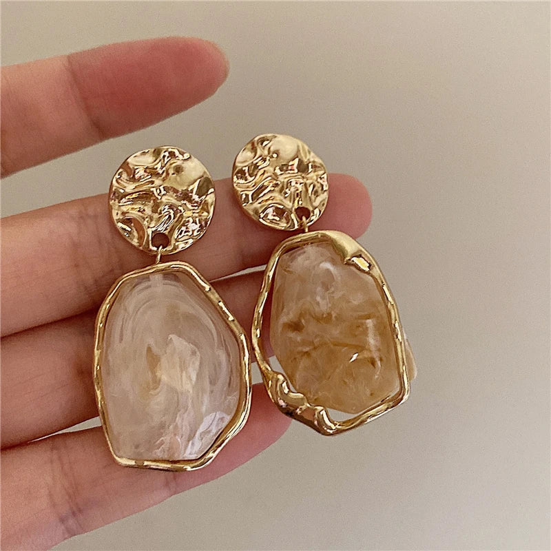 Geometry Resin Stud Earrings