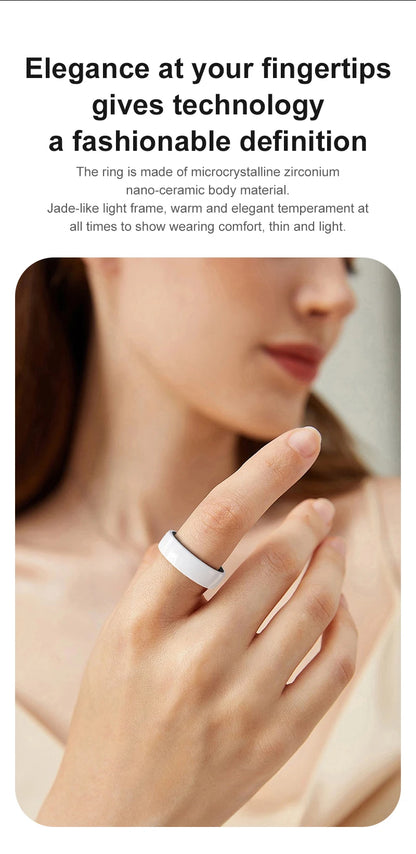 Smart Health Tracking Ring with Charging Case