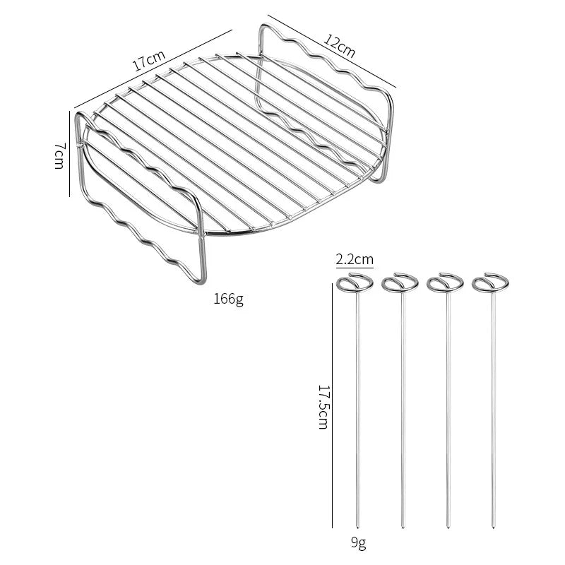 Square Air Fryer Stainless Steel Rack