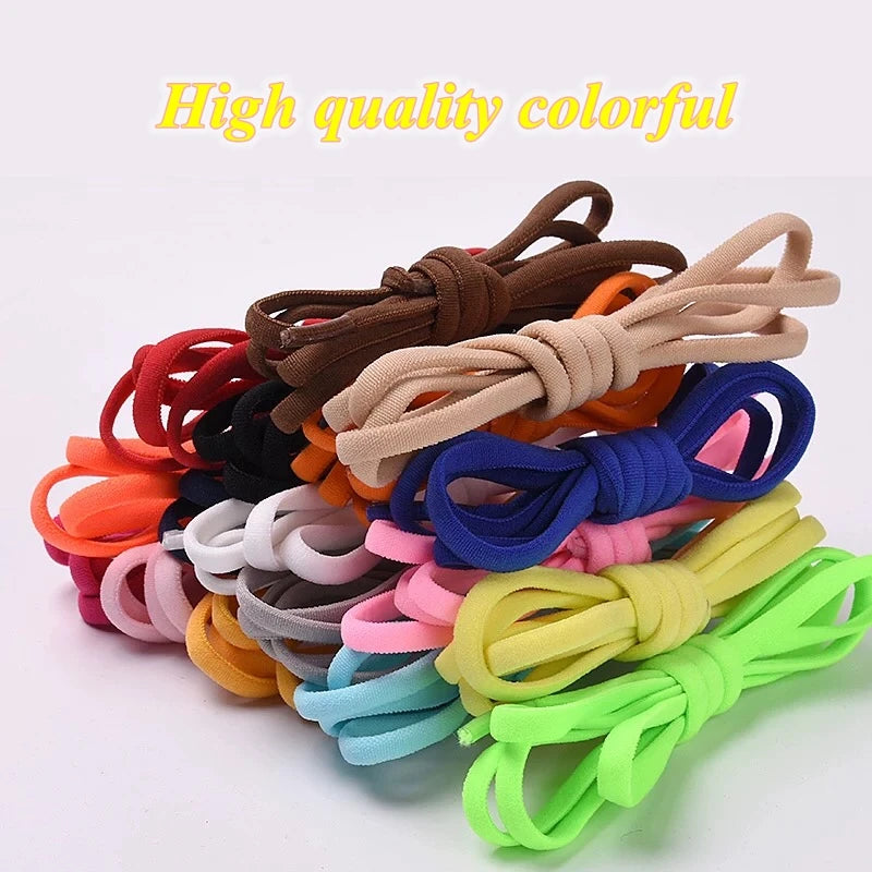Elastic No-Tie Shoelaces with Metal Lock