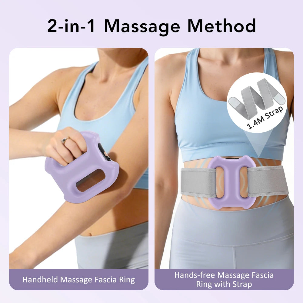 Portable Vibration Fascia Ring Massager with Strap