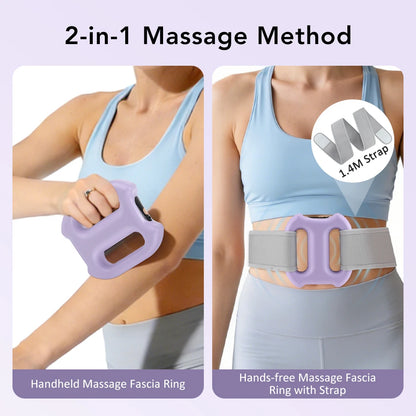 Portable Vibration Fascia Ring Massager with Strap