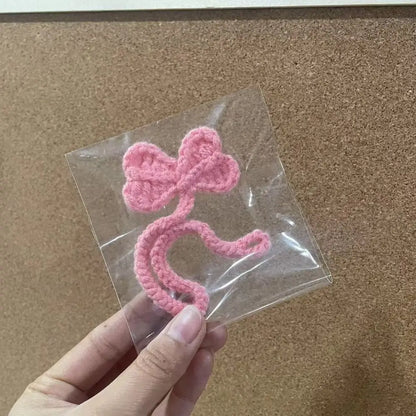 Handmade Crochet Leaf Sprout Headphone Decor