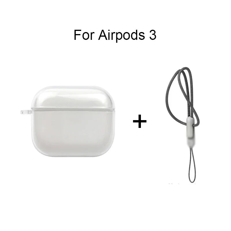 Clear TPU Case with Lanyard for AirPods