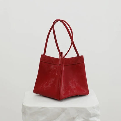 Custom Name Suede Leather Shoulder Bag with Top Handle