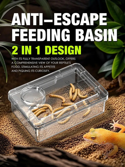 Anti-Escape Reptile Feeding Bowl