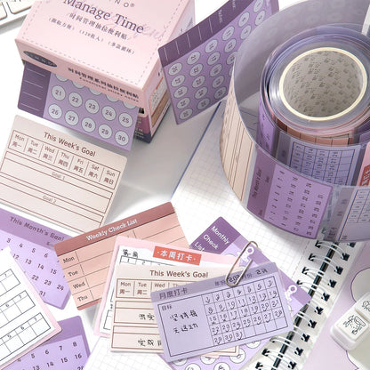 Morandi Time Management Sticky Notes Planner Set