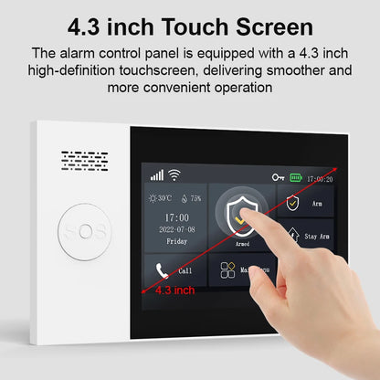 Tuya Security Alarm Kit with Touch Screen & Sensors