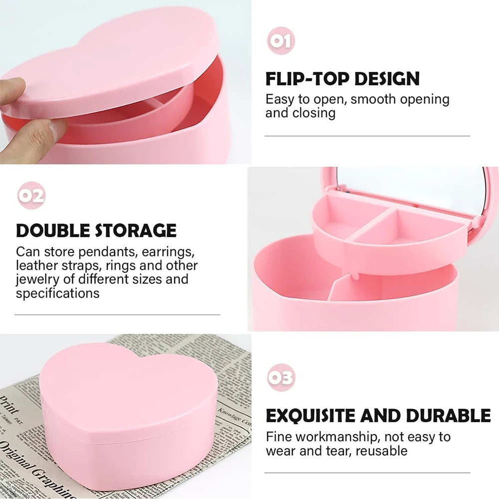 Hair Accessories Storage Box with Mirror