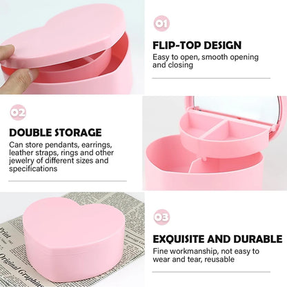 Hair Accessories Storage Box with Mirror
