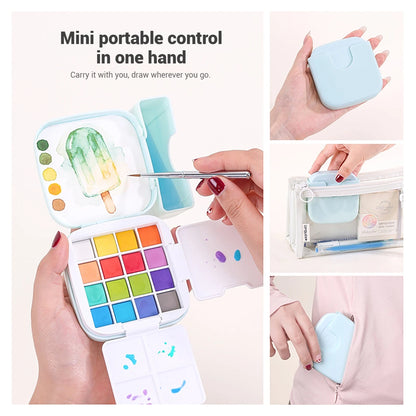 Portable Solid Watercolor Paint Set